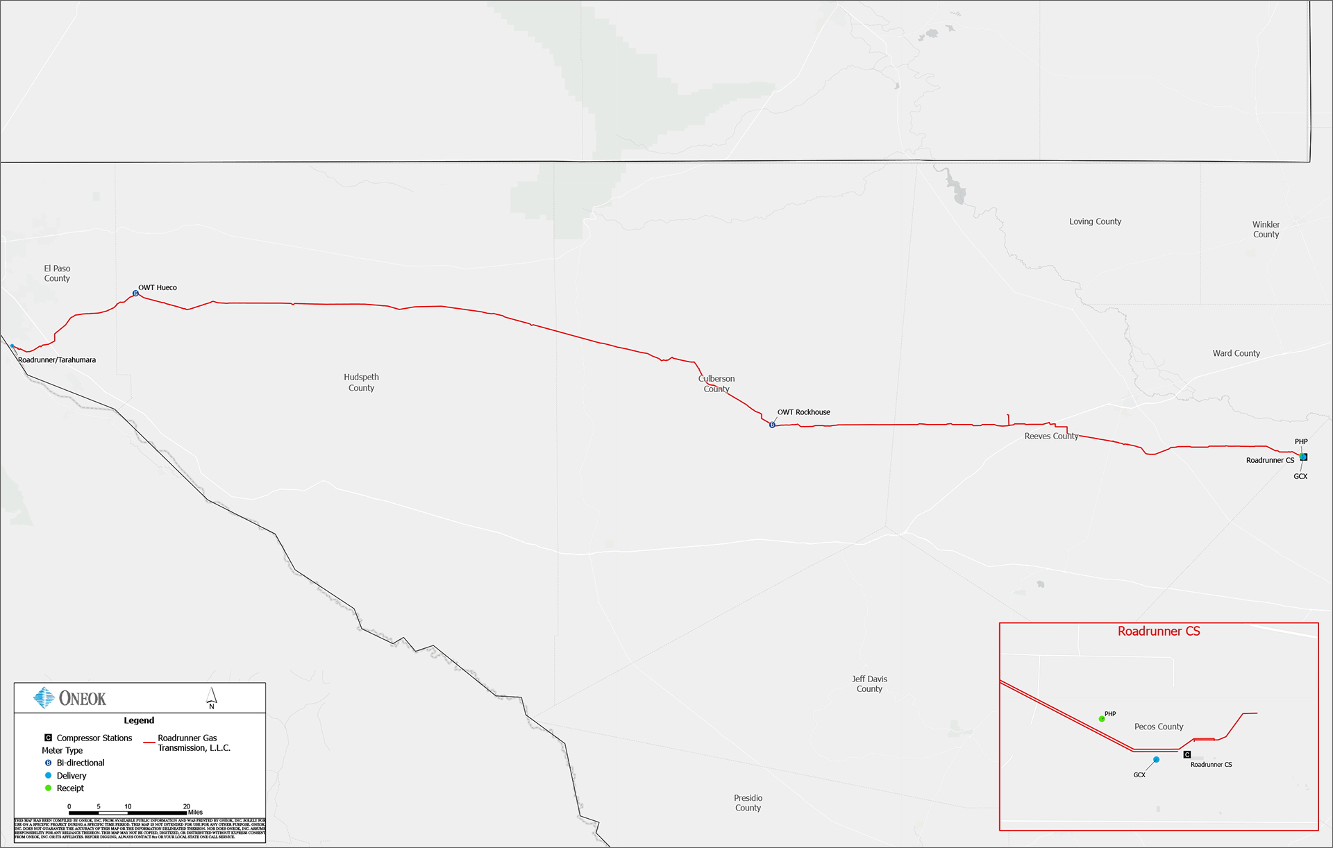 Roadrunner System Map Image